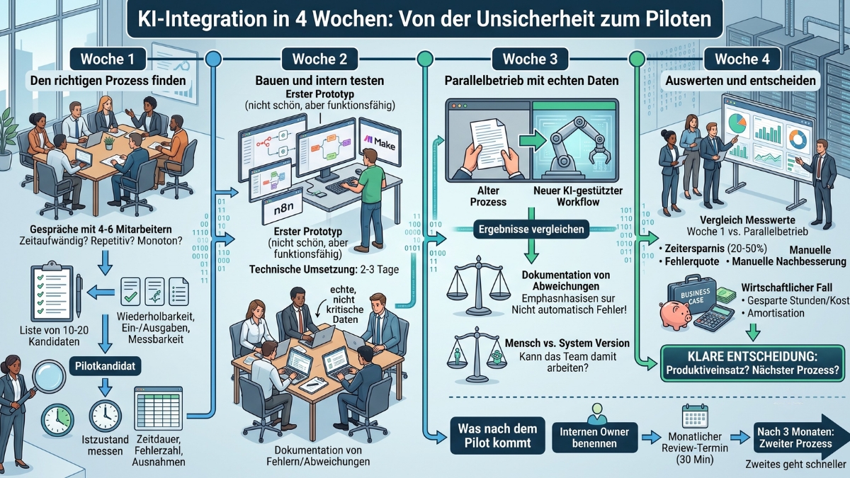 Ein KI-Pilotprojekt in 4 Wochen: So gehe ich in Projekten vor