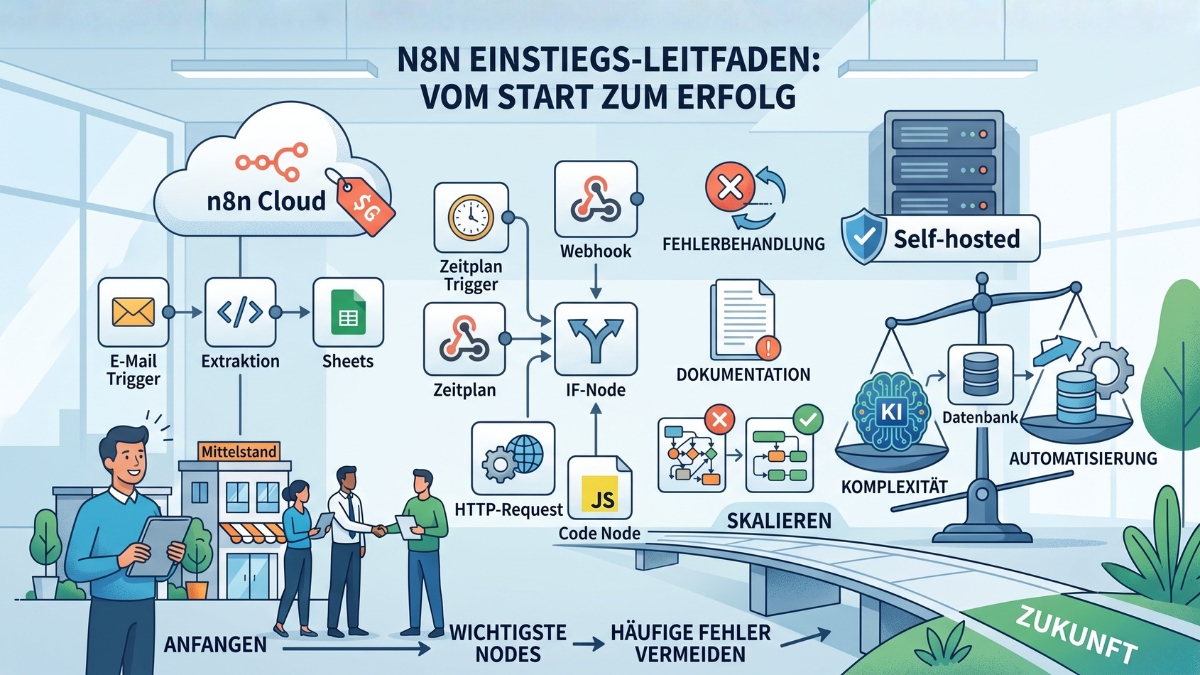 Prozessautomatisierung mit n8n: Ein ehrlicher Einstieg für Nicht-Entwickler